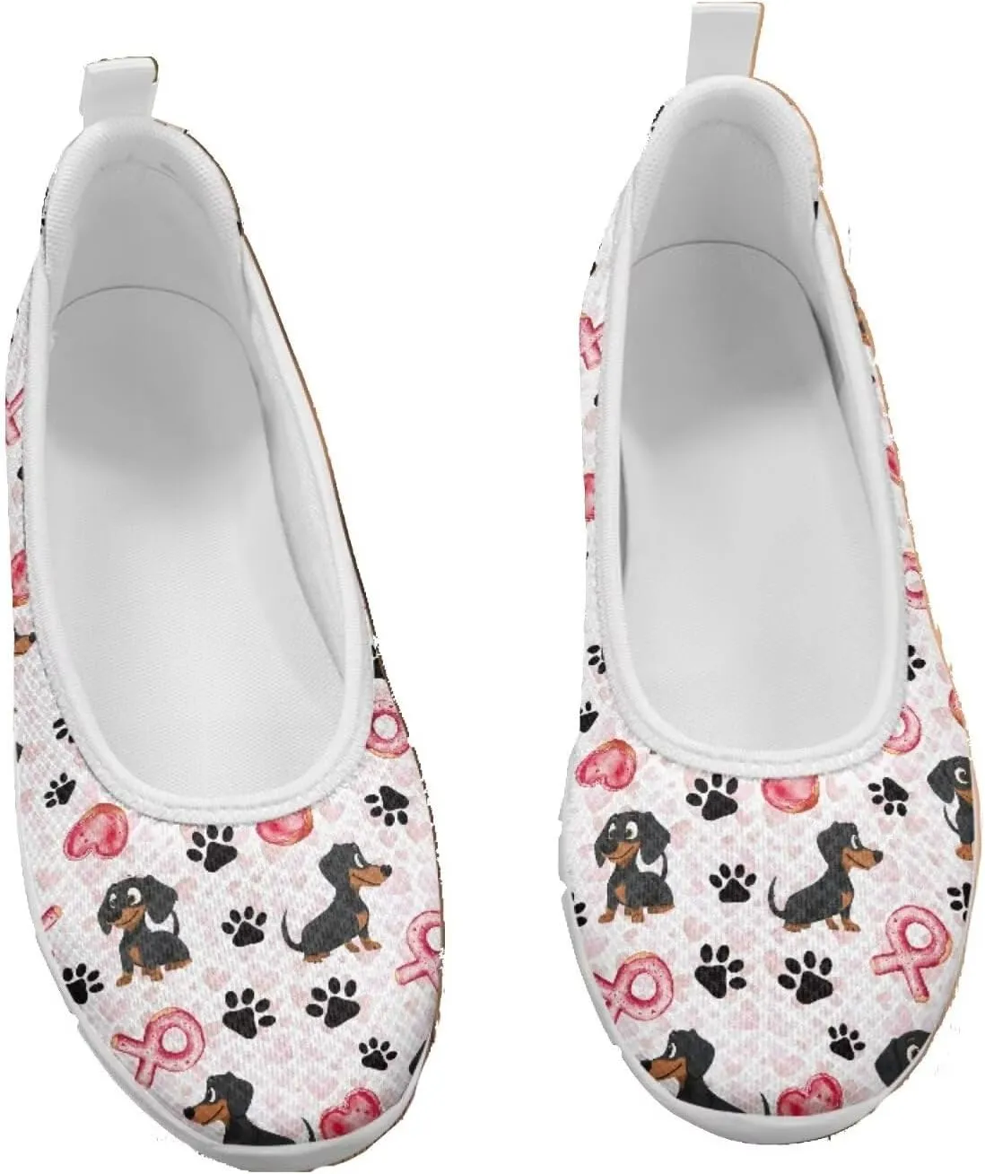 Forchrinse Pink Leopard Print Flats for Women Fashion 2025 Ballet Flats Dressy Walking Shoes Comfort Slip on Knit Loafers Shoes