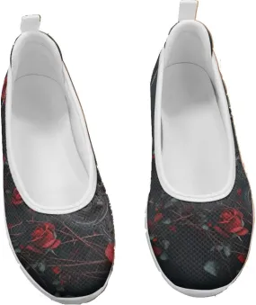 Forchrinse Pink Leopard Print Flats for Women Fashion 2025 Ballet Flats Dressy Walking Shoes Comfort Slip on Knit Loafers Shoes