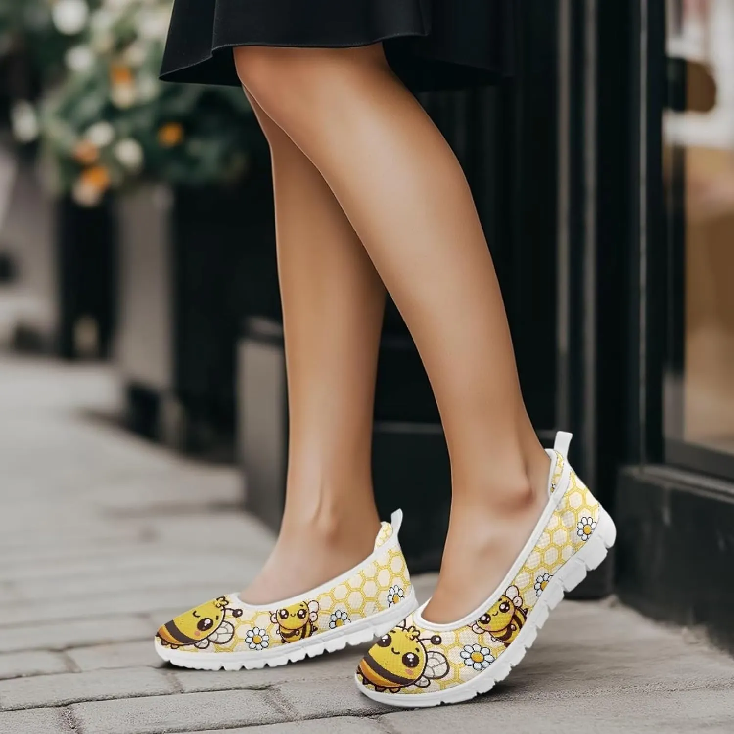 Forchrinse Pink Leopard Print Flats for Women Fashion 2025 Ballet Flats Dressy Walking Shoes Comfort Slip on Knit Loafers Shoes