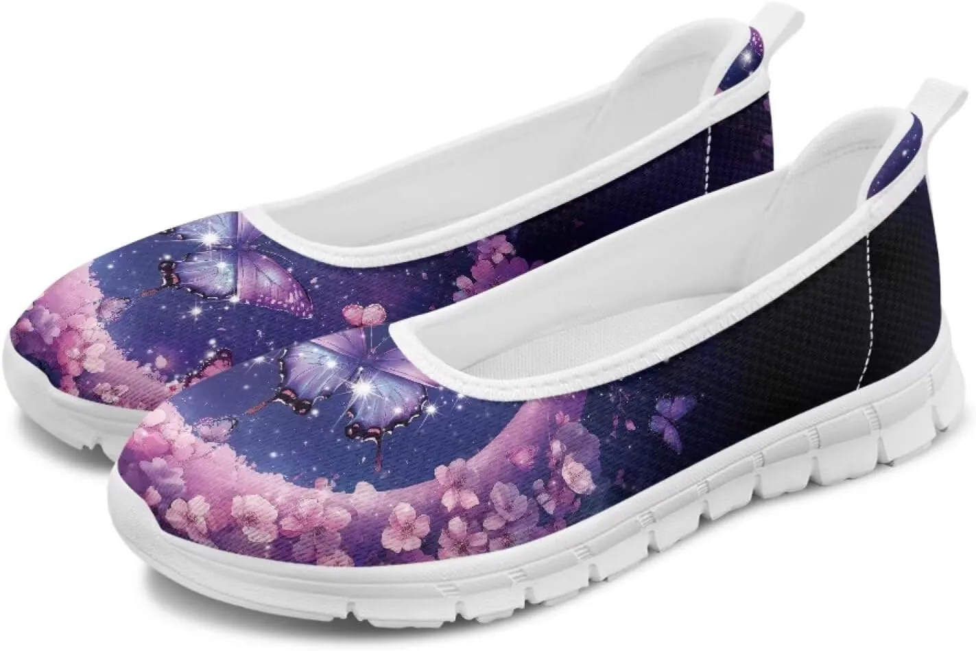 Forchrinse Pink Leopard Print Flats for Women Fashion 2025 Ballet Flats Dressy Walking Shoes Comfort Slip on Knit Loafers Shoes