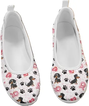Forchrinse Pink Leopard Print Flats for Women Fashion 2025 Ballet Flats Dressy Walking Shoes Comfort Slip on Knit Loafers Shoes