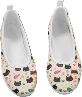 Forchrinse Pink Leopard Print Flats for Women Fashion 2025 Ballet Flats Dressy Walking Shoes Comfort Slip on Knit Loafers Shoes