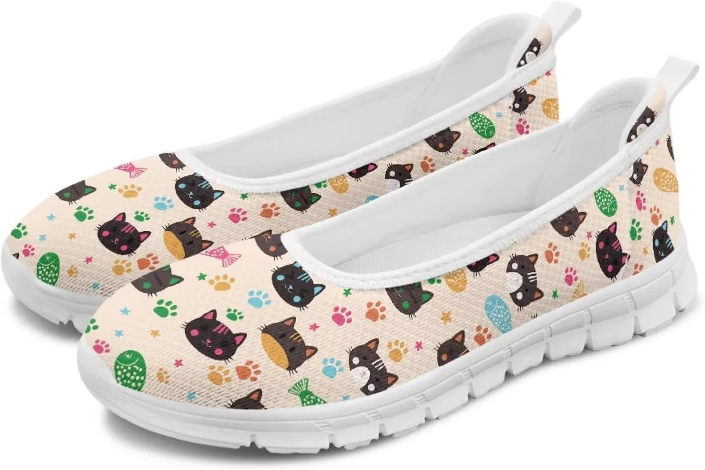 Forchrinse Pink Leopard Print Flats for Women Fashion 2025 Ballet Flats Dressy Walking Shoes Comfort Slip on Knit Loafers Shoes
