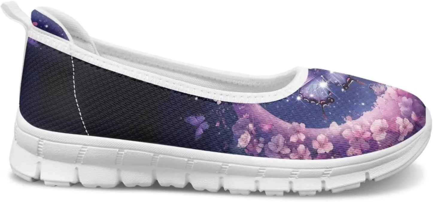 Forchrinse Pink Leopard Print Flats for Women Fashion 2025 Ballet Flats Dressy Walking Shoes Comfort Slip on Knit Loafers Shoes