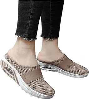 Ladmiple Sneakers For Women Walking Shoes Arch Support Slip on Fashion Low Top Casual Dressy Summer Fashion Flat Loafers