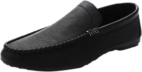 Men Vintage Loafers Faux Leather Uniform Tuxedo Solid Color Round Toe Non Prom Wedding Slip On