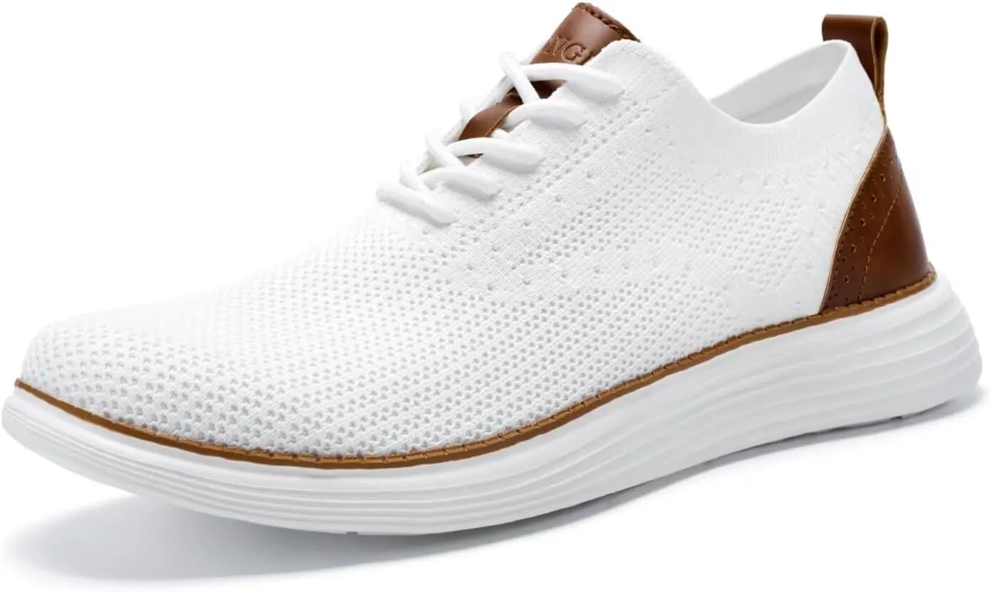 Men's Casual Dress Oxfords Shoes Mesh Lightweight Breathable Fashion Sneakers Business Walking Shoes