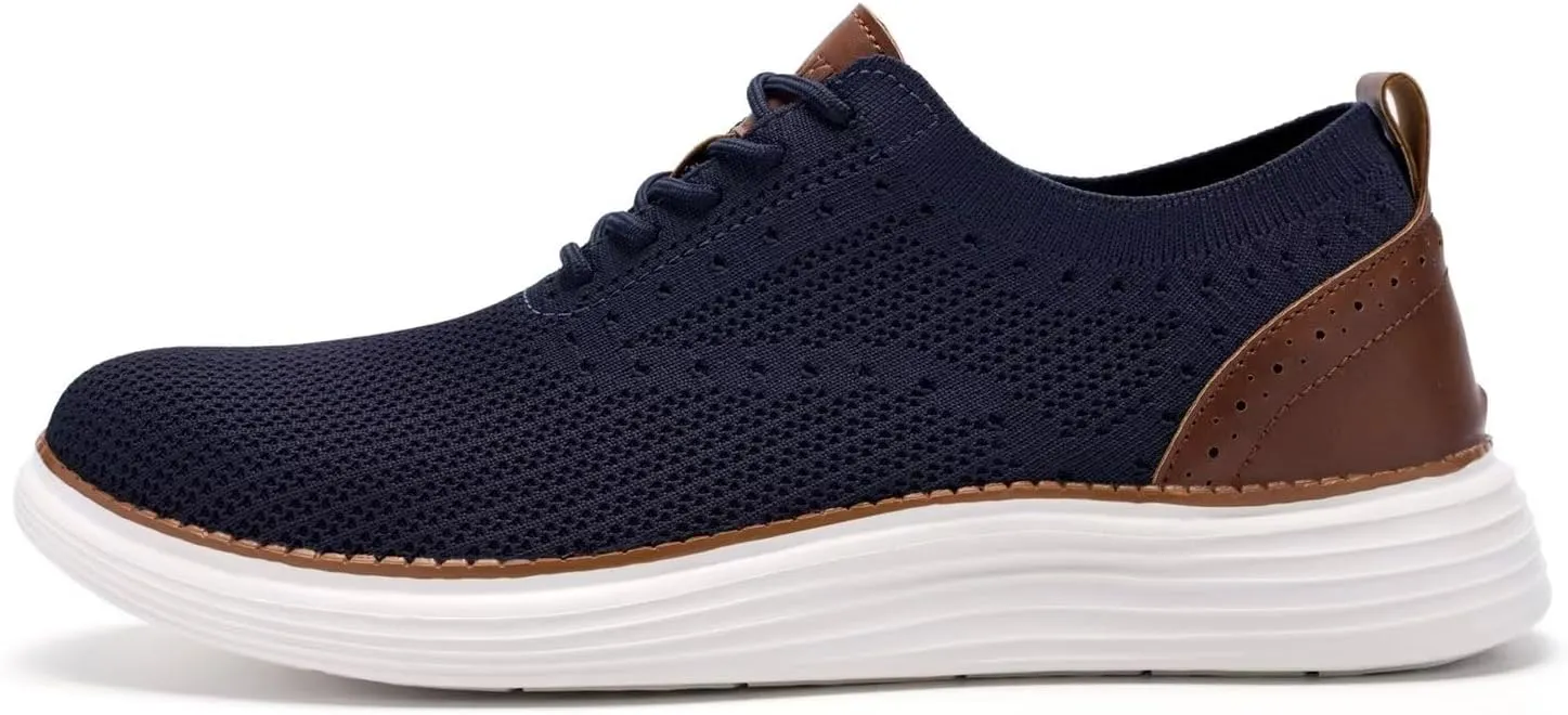 Men's Casual Dress Oxfords Shoes Mesh Lightweight Breathable Fashion Sneakers Business Walking Shoes