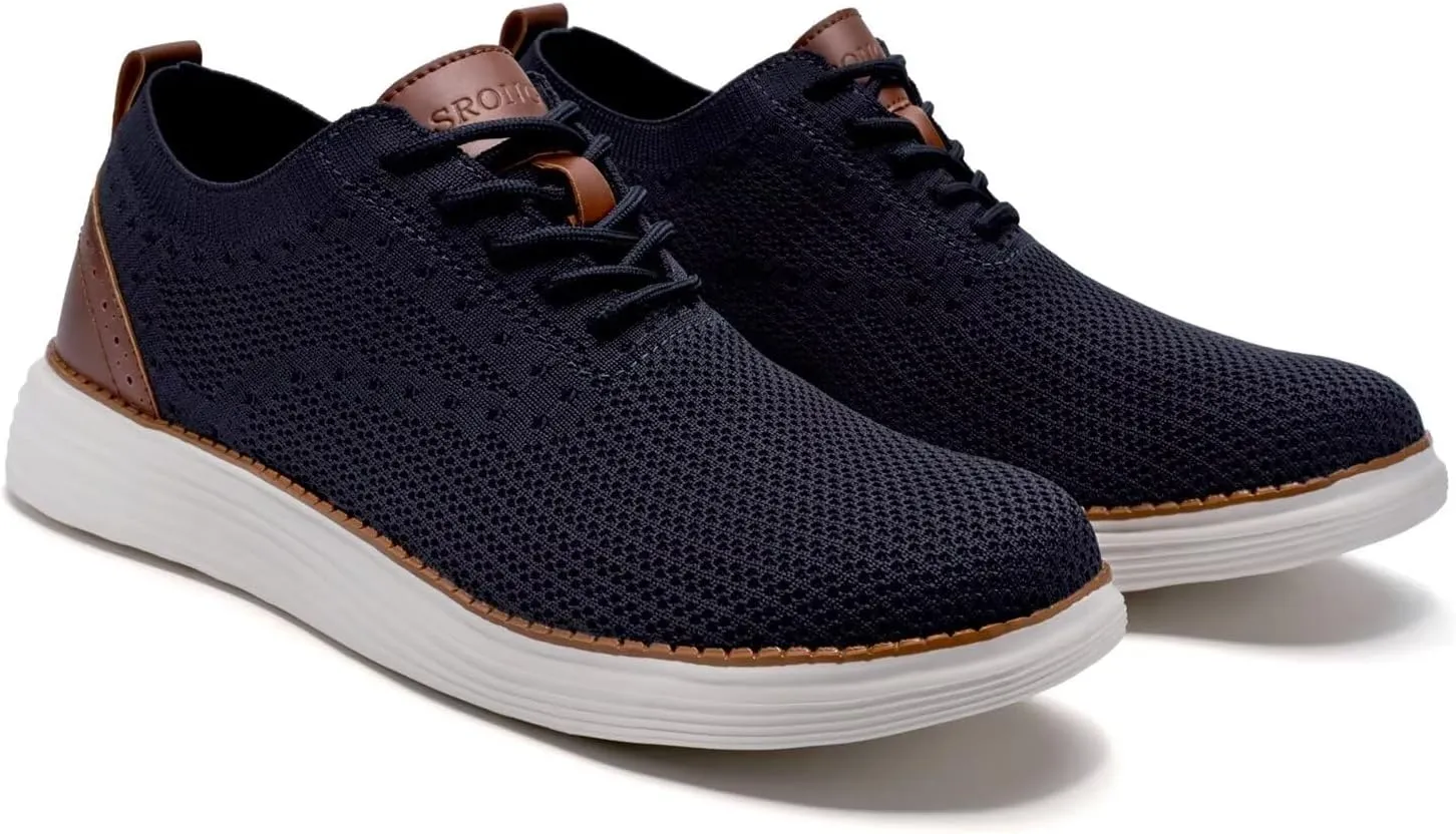 Men's Casual Dress Oxfords Shoes Mesh Lightweight Breathable Fashion Sneakers Business Walking Shoes