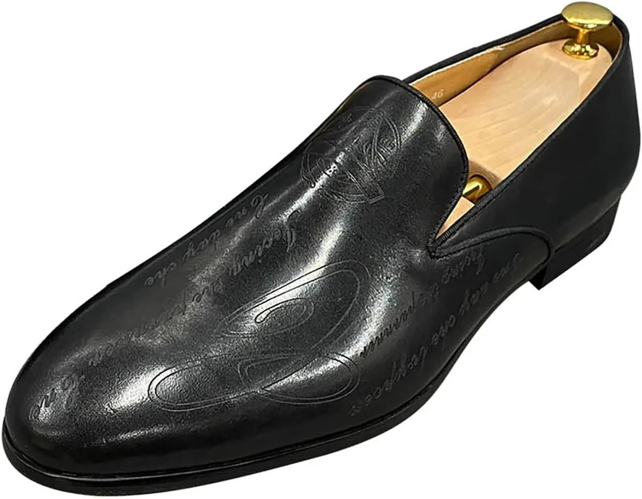 Santimon Men's Loafers Slip On Dress Casual Prom Shoes Genuine Leather Penny Loafers Fashion Wedding Tuexdo Business Formal Loafer Comfortable Walking Shoes for Men