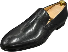 Santimon Men's Loafers Slip On Dress Casual Prom Shoes Genuine Leather Penny Loafers Fashion Wedding Tuexdo Business Formal Loafer Comfortable Walking Shoes for Men