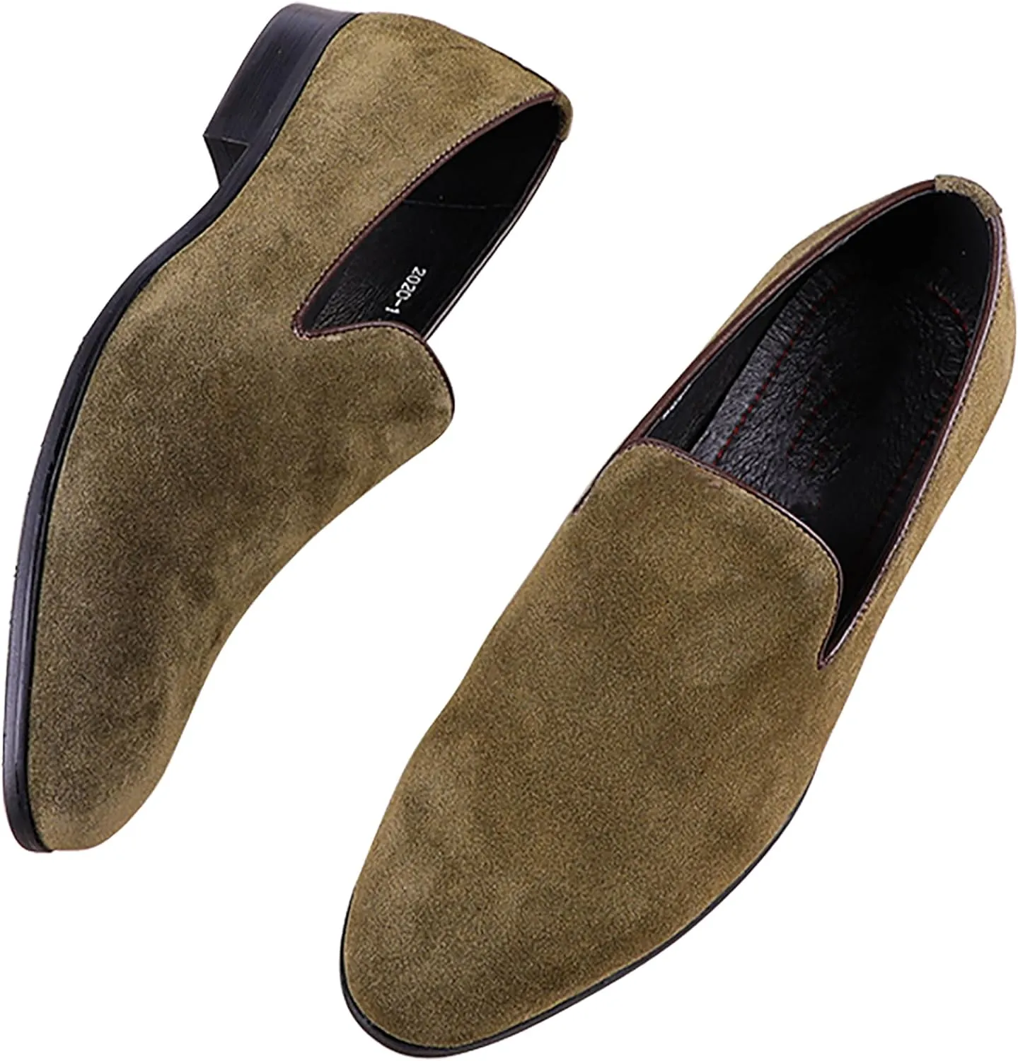 Santimon Men's Loafers Slip On Formal Dress Shoes Suede Leather Penny Loafers Business Casual Fashion Walking Shoes for Men