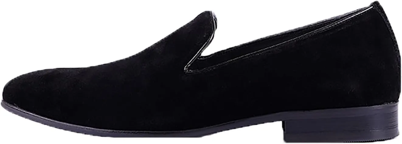 Santimon Men's Loafers Slip On Formal Dress Shoes Suede Leather Penny Loafers Business Casual Fashion Walking Shoes for Men