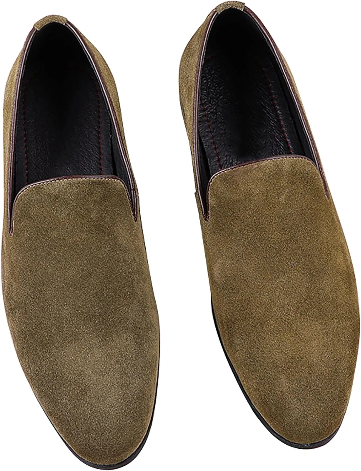 Santimon Men's Loafers Slip On Formal Dress Shoes Suede Leather Penny Loafers Business Casual Fashion Walking Shoes for Men