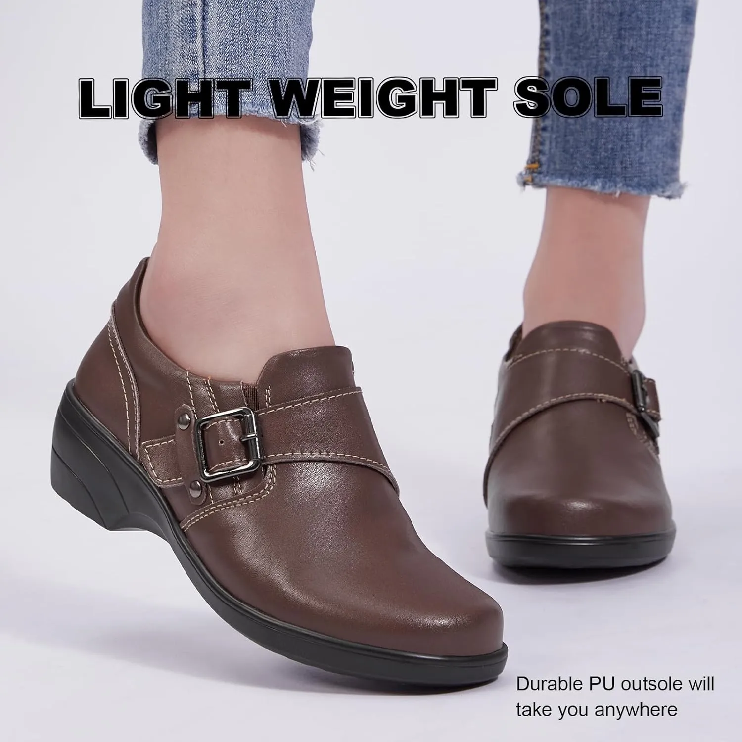 Women's Loafer Comfort Leather Slip On Loafers Business Office Casual Dressy Shoe