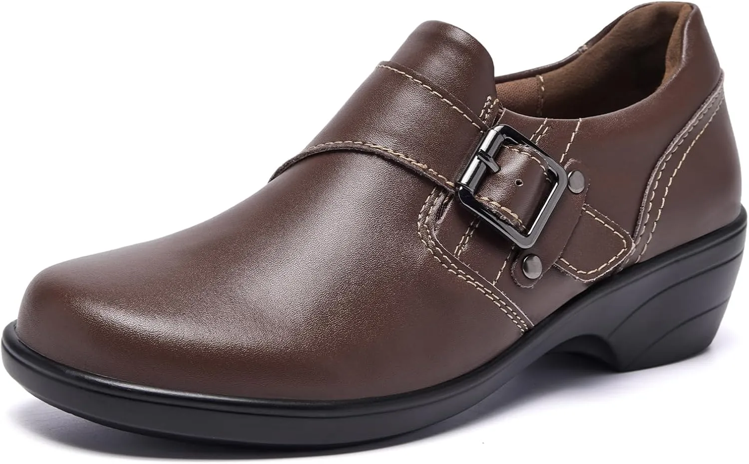 Women's Loafer Comfort Leather Slip On Loafers Business Office Casual Dressy Shoe