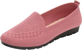 Womens Loafers Comfortable Dressy Arch Support Walking Shoes Breathable Knit Loafers Shoes Mesh Slip On Casual Shoes Womens Loafers Comfortable Dressy Arch Support Walking Shoes Breathable Knit Loafers Shoes Mesh Slip On Casual Shoes