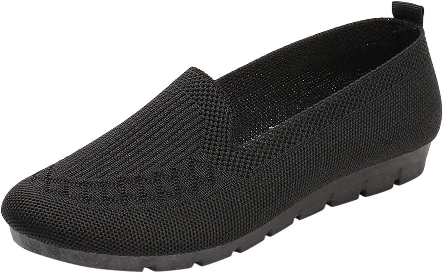 Womens Loafers Comfortable Dressy Arch Support Walking Shoes Breathable Knit Loafers Shoes Mesh Slip On Casual Shoes