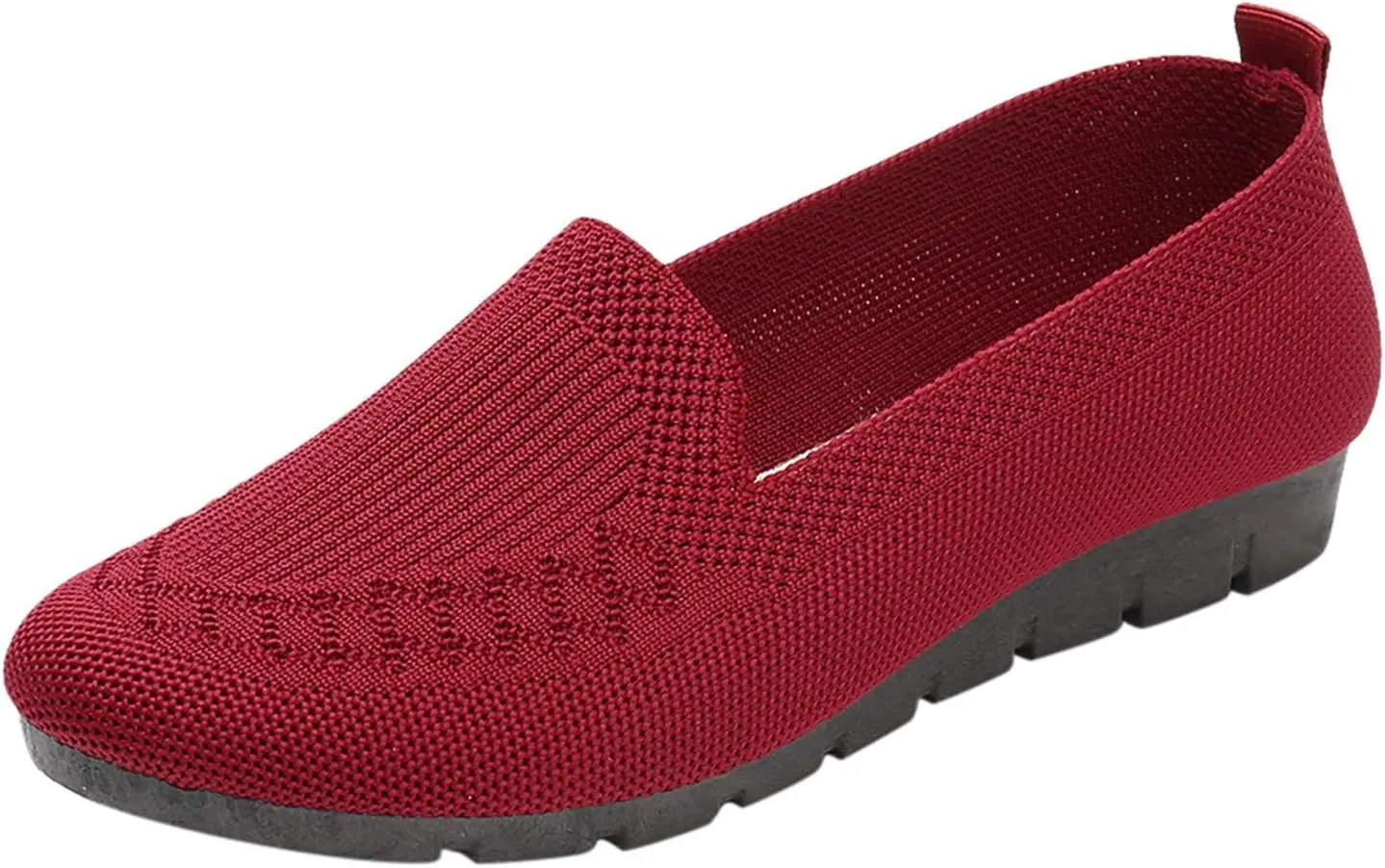 Womens Loafers Comfortable Dressy Arch Support Walking Shoes Breathable Knit Loafers Shoes Mesh Slip On Casual Shoes
